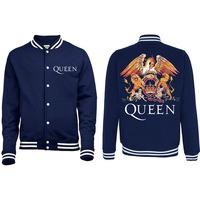 Men's Queen Crest Varsity Jacket Black