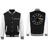 Men's Pink Floyd Dark Side Of The Moon Varsity Jacket Black