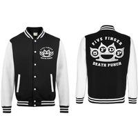 Men's Five Finger Death Punch Knuckleduster Varsity 5fdp Jacket Black