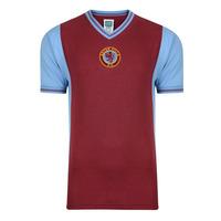 Medium Blue & Burgundy Men\'s Aston Villa 1982 Retro Shirt