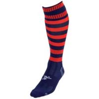 mens size navy red hooped football socks