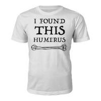 mens humerus slogan t shirt white xxl