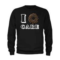 mens i donut care slogan sweatshirt black xxl