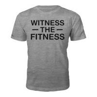 Men\'s Witness The Fitness Slogan T-Shirt - Grey - S