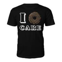 Men\'s I Donut Care Slogan T-Shirt - Black - XXL