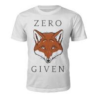 mens zero fox given slogan t shirt white xl