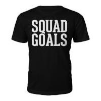 mens squad goals slogan t shirt black m