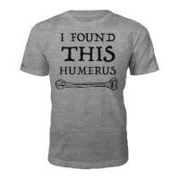 Men\'s Humerus Slogan T-Shirt - Grey - XL