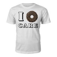 Men\'s I Donut Care Slogan T-Shirt - White - L