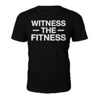 mens witness the fitness slogan t shirt black xl