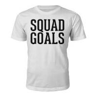 mens squad goals slogan t shirt white xxl