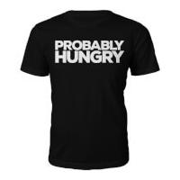 mens probably hungry slogan t shirt black xxl