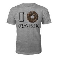 Men\'s I Donut Care Slogan T-Shirt - Grey - L