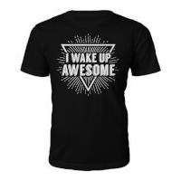 mens i wake up awesome slogan t shirt black s