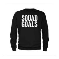 Men\'s Squad Goals Slogan Sweatshirt - Black - S