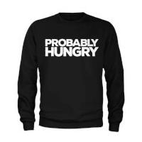 Men\'s Probably Hungry Slogan Sweatshirt - Black - XXL