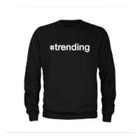 Men\'s #Trending Slogan Sweatshirt - Black - XL