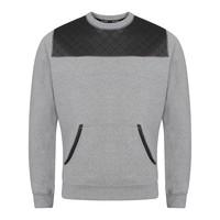 Mens Dissident Gardener Sweatshirt in Mid Grey Marl