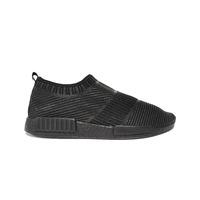 Mens Marion Printed Slip On Plimsolls in Black