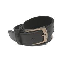 mens marco textured leather belt in black