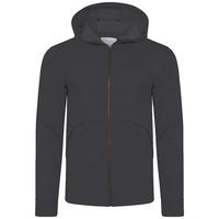 Mens Marc Curve Pocket Hoodie with Brass Zipper in Midnight Blue