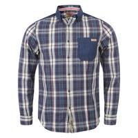 mens tokyo laundry fritz cotton shirt in blue