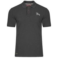 mens classic polo shirt in charcoal marl tokyo laundry
