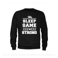 Men\'s Sleep Game Slogan Sweatshirt - Black - XXL