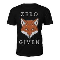 mens zero fox given slogan t shirt black xxl