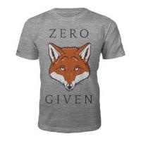 Men\'s Zero Fox Given Slogan T-Shirt - Grey - XXL