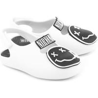 mel rock star girlss baby slippers in white