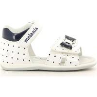 melania me0813a6ea sandals kid bianco girlss childrens sandals in whit ...