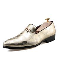 Men\'s Oxfords Wedding/Party Evening/Casual Fashion Leather Shoes Black/Gold/Silver 38-43