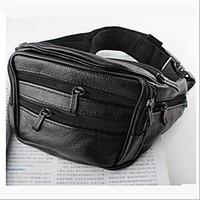 men waist bag pu casual outdoor black brown