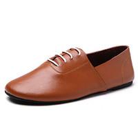 Men\'s Loafers Slip-Ons Spring / Summer Comfort PU Casual Flat Heel Slip-on Black / Yellow Walking