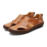 mens sandals spring comfort pu rubber casual earth yellow brown black