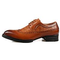 mens shoes office career party evening casual leather oxfords black br ...