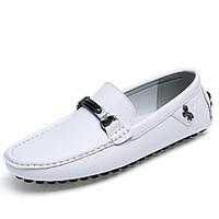 mens loafers slip ons summer fall moccasin cowhide office career casua ...