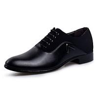 mens oxfords spring fall comfort pu casual flat heel black brown walki ...