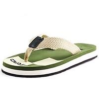 mens slippers flip flops summer comfort synthetic casual flat heel bla ...