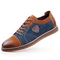 Men\'s Oxfords Spring / Summer / Fall / Winter Comfort Cowhide / Leather Casual Flat Heel Lace-up Brown / Gray Others