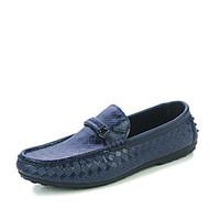 Men\'s Flats Spring / Fall Moccasin / Comfort Outdoor / Casual Flat Heel Others Black / Blue / White Walking