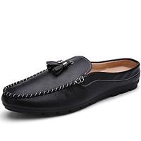 mens loafers slip ons spring fall comfort round toe suede casual black ...