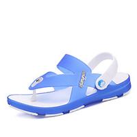 mens slippers flip flops spring summer rubber outdoor casual dark blue ...