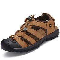 mens sandals spring summer fall comfort cowhide outdoor office career  ...