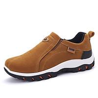 Men\'s Loafers Slip-Ons Spring / Fall Comfort Suede Casual Flat Heel Slip-on Black / Gray / Khaki Walking