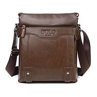 Men \'s PU Baguette Shoulder Bag/Tote - Brown/Black