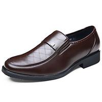 Men\'s Loafers Slip-Ons Spring Fall Comfort Formal Shoes Leather Office Career Casual Flat Heel Black Brown Walking