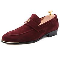 Men\'s Loafers Slip-Ons Spring Fall Comfort Suede Casual Flat Heel Hollow-out Black Blue Burgundy Walking