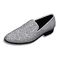 Men\'s Shoes Amir Limited Edition Pure Handmade Wedding / Party Evening Leather Loafers Silver